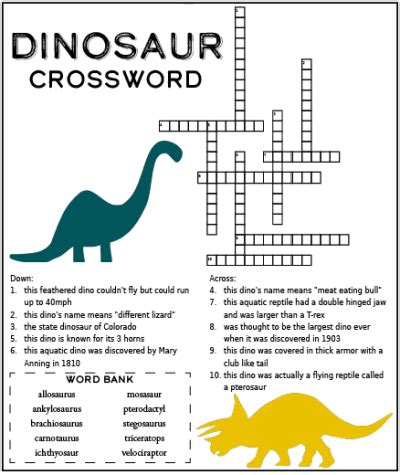 Post dinosaur period nyt crossword - The Crossword Solver found 30 answers to "Period of dinosaurs", 8 letters crossword clue. The Crossword Solver finds answers to classic crosswords and cryptic crossword puzzles. Enter the length or pattern for better results. Click the answer to find similar crossword clues . Enter a Crossword Clue.